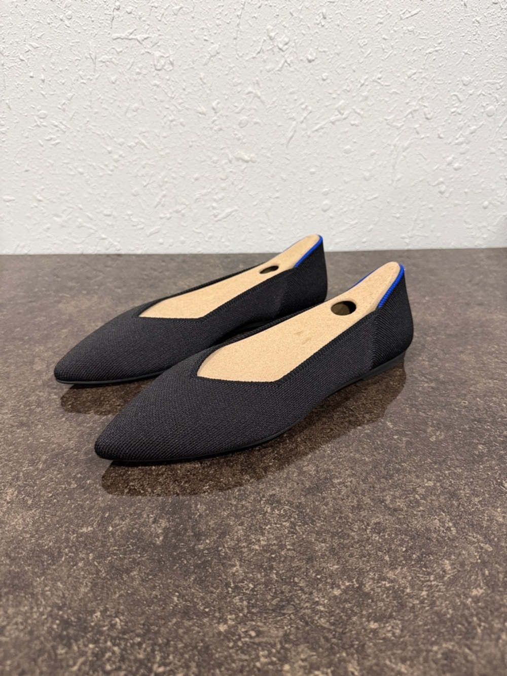 Rothy's Women's Flats Pointed Toe Black Slip Comfort Shoes Size 7 NEW